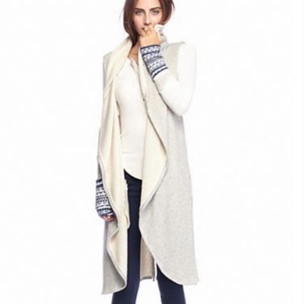 Free People We The Free French Terry Sweater Duster Agenda Vest NWT size Small